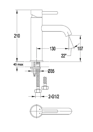 Змішувач для раковини Omnires Y chrome (Y1213MAXCR) - фото 4