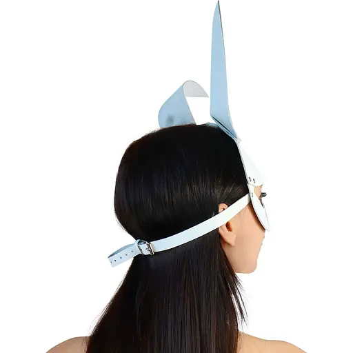 Шкіряна маска зайчика Art of Sex - Bunny mask, колір Білий - фото 2