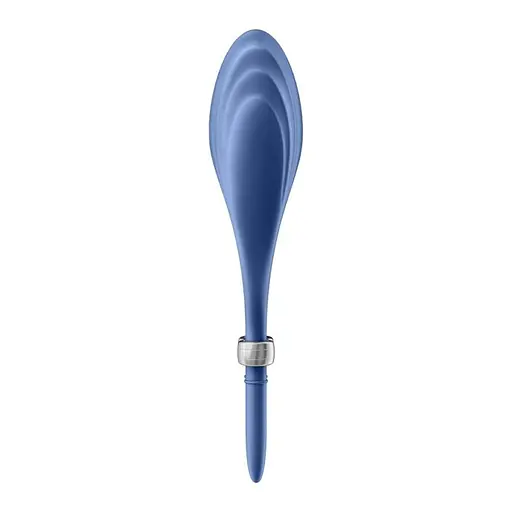 Эрекционное кольцо Satisfyer Duelist Ring Vibrato 14.2 см синий - фото 4