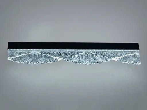 Настінний LED бра-планка Romin чорна 11 Вт скло - фото 2