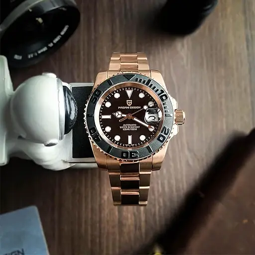 Наручний годинник чоловічий PD-1651 Gold-Black Pagani Design acs0031150 - фото 2