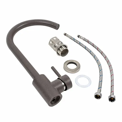 Змішувач для кухні Platinum 56 B NESP (3008 А) Гренадін Чорний - фото 3