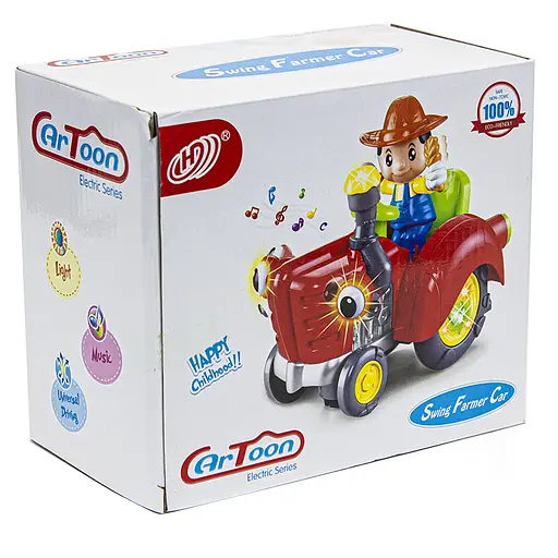 Трактор HD936B 19см, фигурка, музыка, свет, ездит, подвижные детали, в коробке (6903317168514) МИКС - фото 3