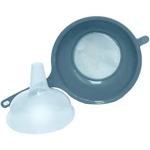 Набор сито со съемной лейкой воронкой пластик диаметр 18 см высота 16 см, Kitchen Master Серый 84915 - фото 1