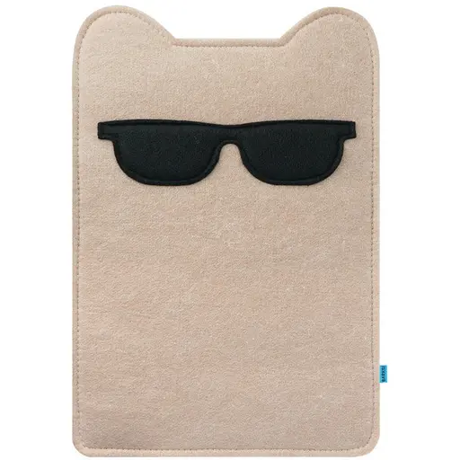 Когтеточка для кошек Barksi Textile Кот в очках 50х34 см бежевый - фото 1