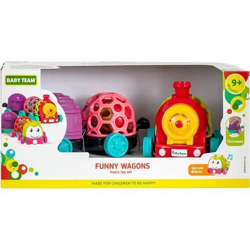 Набір іграшок музичний Baby Team Забавні вагончики (8672_паровозик) - фото 4