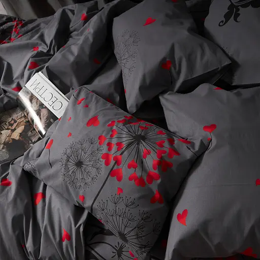 Комплект постельного белья Moon&Star Бязь Gold Люкс Dandelion Lov Полуторный Евро 160х220наволочки 4х70х70 - фото 7