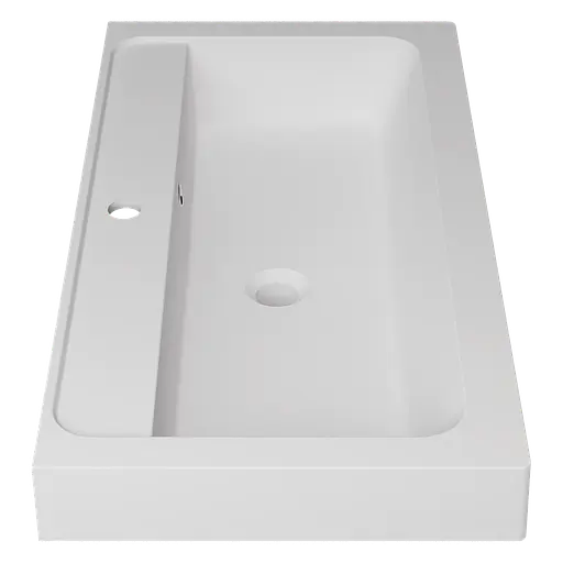 Раковина матова врізна Amidicon Pandora 80 800x430 з литого каменю PANDORA_80_MAT, Білий матовий - фото 3