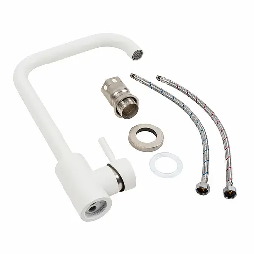 Смеситель для кухни Platinum NS02B белый - фото 2