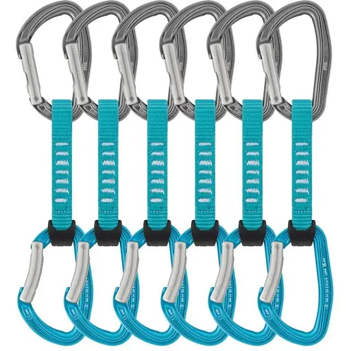 Набір відтяжок з карабінами Petzl 6 Djinn Axess turquise 11 см 6 шт Blue/Grey (1052-M060LC05)