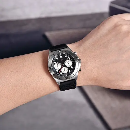 Наручний годинник чоловічий PD-1705-1 Silver-Black Pagani Design acs0031123 - фото 2