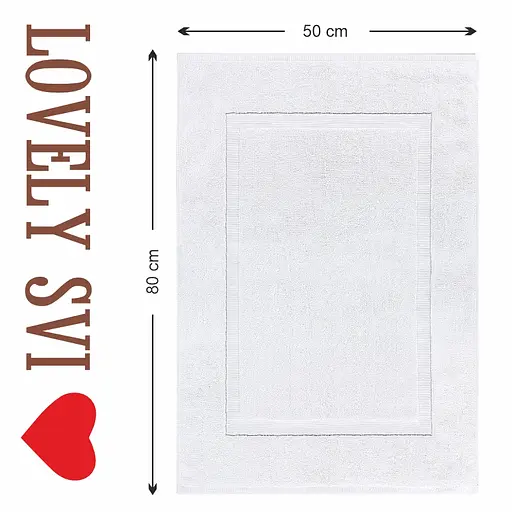 Рушники для ніг Lovely Svi – бавовна / махра - 50 x 80 см – Білий (22402487) - фото 2