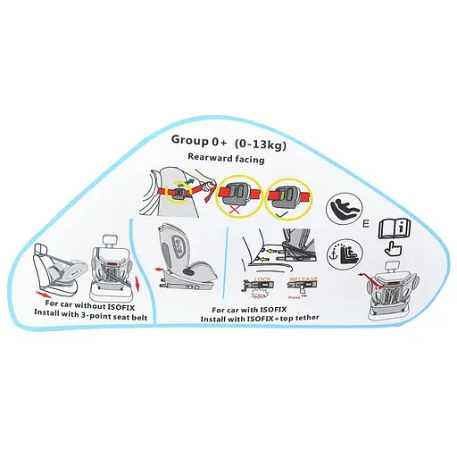 Автокрісло дитяче 0-36 кг ME 1045 EVOLUTION 2 360° ISOFIX/Top Tether з поворотом, Чорно-бежеве - фото 13
