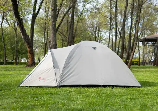 Туристическая палатка трехместная Time Eco Travel-3, серо-бежевая - фото 2