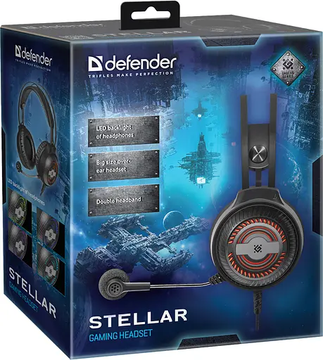 Ігрова гарнітура Defender Stellar кабель 2.2 м чорна - фото 7