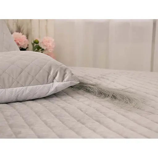 Подушка Руно 40х40 декоративна Velour "Grey ромб" 311.55_Grey ромб - фото 5