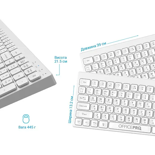 Клавіатура OfficePro SK985W White (128853) - фото 10