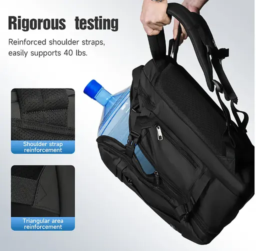 Рюкзак міський Tigernu T-B9990 27л з відсіком для ноутбука до 15.6" та USB Black (18197) - фото 3