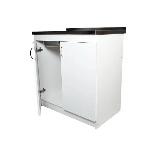 Кухонна тумба з накладною мийкою в комплекті ЛДСП 80х60х83 см Біла (52868-0116) - фото 2