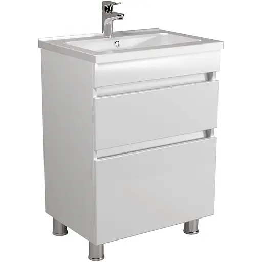 Тумба Мойдодир MoonShine 60 з умивальником Rodeo 60 підлогова Білий - фото 1