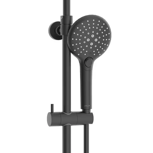 Душова система з термостатом Volle Sistema верхній душ d250 мм de la noche 1598.090104, Чорний матовий - фото 4