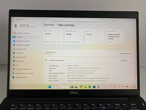 Ноутбук Dell Latitude 7390 13.3" (i5-8350U / 8GB / SSD 256GB / 1920x1080 IPS Сенсорний) LTE #4 Refurbished - фото 8