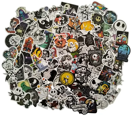 Стікерпак Набір наліпок Кошмар перед Різдвом The Nightmare Before Christmas 100 штук - фото 1