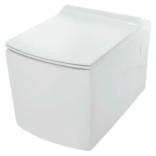 Унитаз подвесной Jaquar Kubix F Rimless KUS-WHT-35953BI с сидением Soft Close, Белый - фото 1