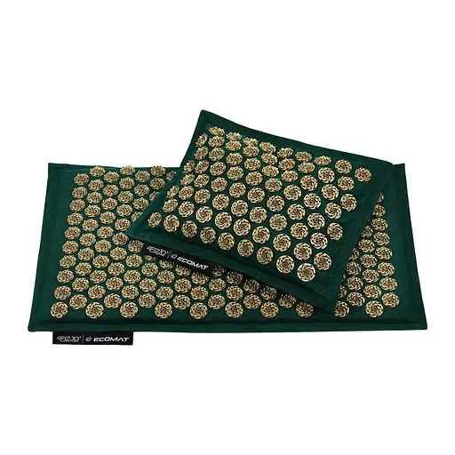 Коврик акупунктурный 4FIZJO Eco Mat Аппликатор Кузнецова с подушкой 68 x 42 см Navy Green/Gold 4FJ0251 (P-5907739312891) - фото 5