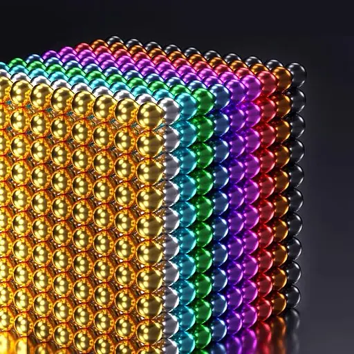 Игрушка головоломка магнитные шарики блоки Buckyballs Neocube полихромные, 216 шт по 5 мм, 1 набор - фото 2