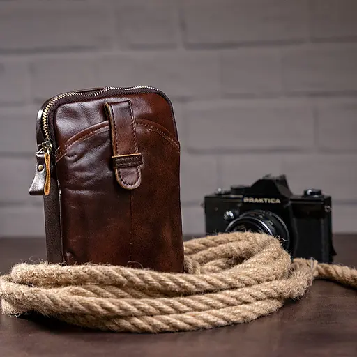 Чоловіча шкіряна сумка Vintage 14х20,5х3,5 см sum0012379 - фото 1