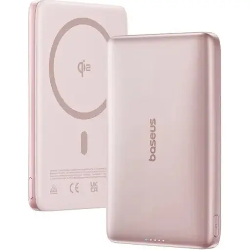 Внешний аккумулятор Baseus PicoGo Ultra Slim Qi2 10000mAh 27W Pink (E0027202) [153917] - фото 2