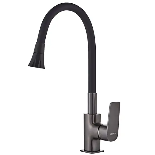 Змішувач для кухні Globus Lux Bonn GLB-0203SA-GP-B01 Чорний матовий - фото 1