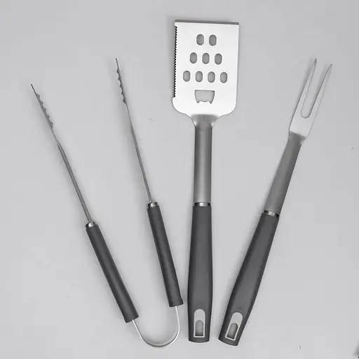 Набор аксессуаров для гриля Yiwu 45 см лопатка вилка для мяса для кемпинга отдыха барбекю дачи BQ-6 - фото 2