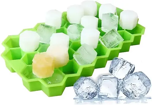 Многоразовая силиконовая форма для приготовления льда с крышкой в виде сот, Kitchen Master Черный 87747 - фото 9