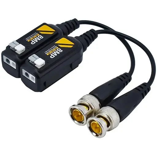 Видео балун - приемопередатчик видеосигнала Nectronix по витой паре AHD/TVI/CVI/CVBS до 8 Мп VB02851 (2 штуки)