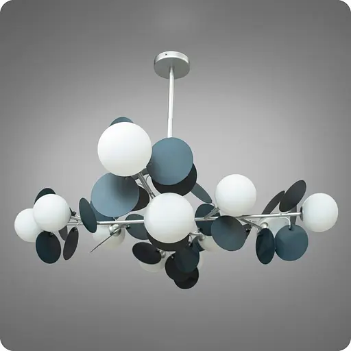 Люстра подвесная 517 Dlight на 12 ламп Хром-Серый (01676) - фото 2