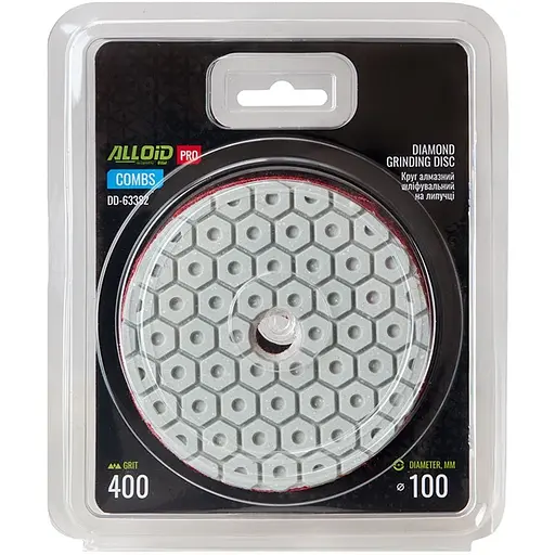 Круг алмазний Alloid Building Tools Combs шліфувальний на липучці 100 мм зерно 400 (DD-63382) - фото 4
