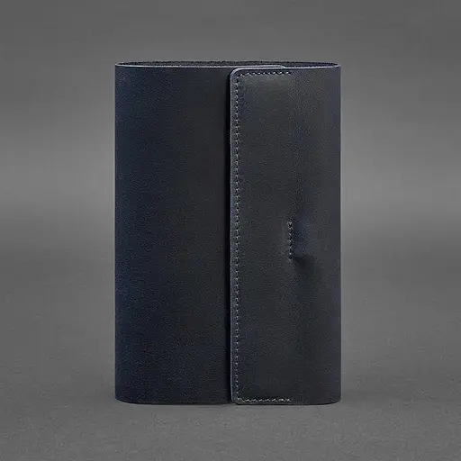 Шкіряний блокнот софт-бук 7.0 темно-синій Crazy Horse - фото 6