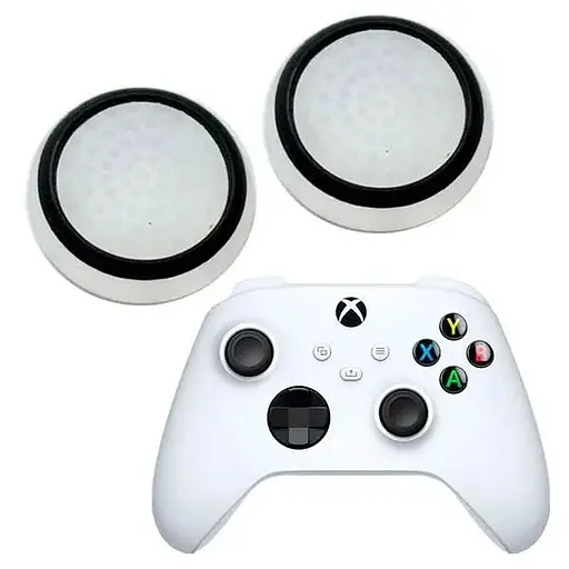 Силиконовый чехол + накладки на стики для джойстика Xbox Series S, X (White) - фото 2