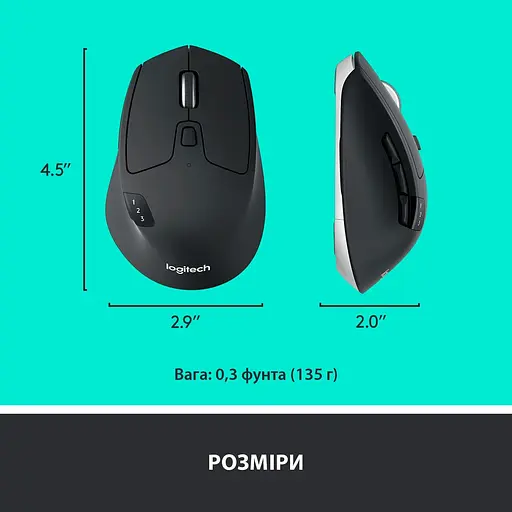 Беспроводная мышь Logitech M720 Triathlon Wireless/Bluetooth (910-004791) - фото 9