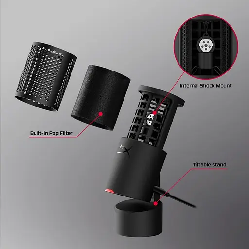 Мікрофон HyperX SoloCast 2 Omni USB-A Black (AR0A0AA) - фото 8