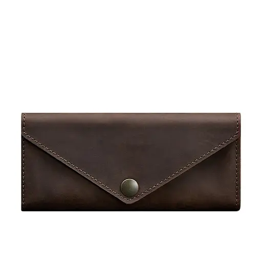 Женский кожаный бумажник Керри 1.0 темно-коричневый Crazy Horse - фото 7