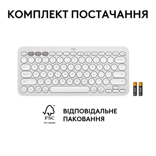 Клавіатура Logitech Pebble Keys 2 K380s White (920-011852) - фото 3