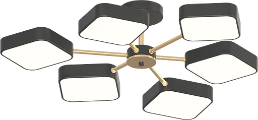 Люстра XI3351-6 чёрный + золото