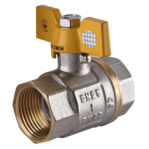Кран шаровый прямой Solomon 1″ ВВ ЖБ PN40 В1007 - фото 1