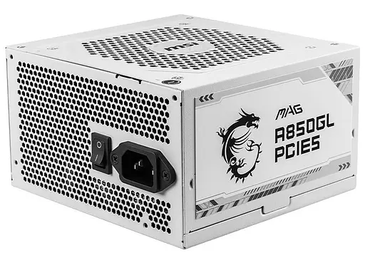Блок живлення MSI MAG 850W PCIE5 80+ Gold White (MAG A850GL PCIE5 WHITE) - фото 1