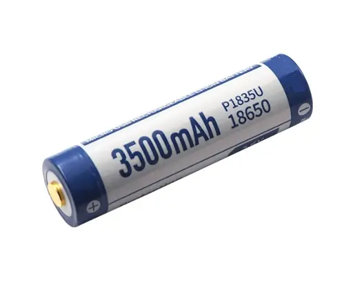 Акумулятор 18650 Keeppower 3500 mAh з microUSB (синій з білим)