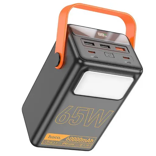 Універсальна зарядна батарея Hoco J110A 60000mAh Powerful PD65 LCD (Чорний) - фото 6