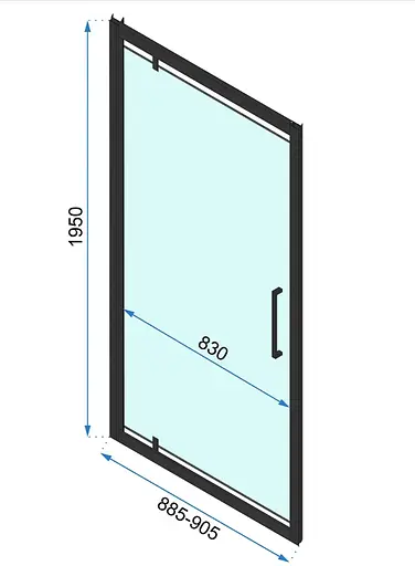 Душевые двери Rea Rapid Swing 90 gold REA-K5618 - фото 6